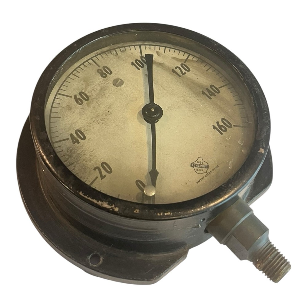 Ashcroft AMC 4296 Bronze Tube 0-160 PSIG Pressure Gauge Display 6"